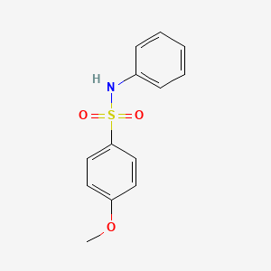 molecular formula C13H13NO3S B3214529 4-methoxy-N-phenylbenzenesulfonamide CAS No. 1146-41-4