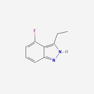 molecular formula C9H9FN2 B3214567 3-Ethyl-4-fluoro-1H-indazole CAS No. 1146118-69-5