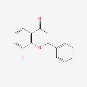 molecular formula C15H9IO2 B3214632 4H-1-Benzopyran-4-one, 8-iodo-2-phenyl- CAS No. 1148-23-8
