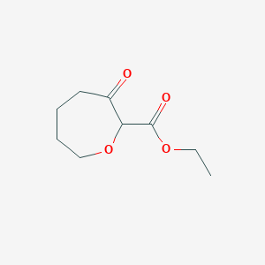 molecular formula C9H14O4 B3214857 Ethyl 3-oxooxepan-2-carboxylate CAS No. 115399-66-1