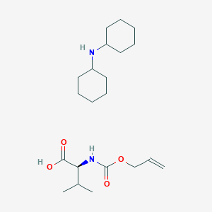 molecular formula C21H38N2O4 B3214903 N-cyclohexylcyclohexanamine;(2S)-3-methyl-2-(prop-2-enoxycarbonylamino)butanoic acid CAS No. 115491-97-9