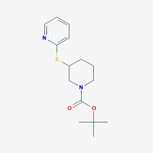 molecular formula C15H22N2O2S B3215298 Tert-butyl 3-(pyridin-2-ylthio)piperidine-1-carboxylate CAS No. 1159982-28-1