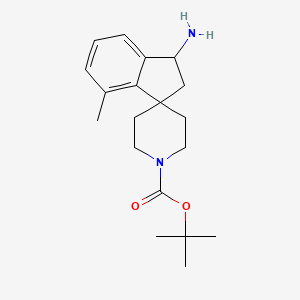 molecular formula C19H28N2O2 B3215367 tert-Butyl 3-amino-7-methyl-2,3-dihydrospiro[indene-1,4'-piperidine]-1'-carboxylate CAS No. 1160247-50-6