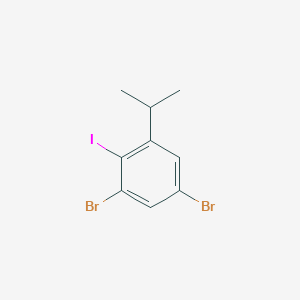 molecular formula C9H9Br2I B3215448 1,5-Dibromo-2-iodo-3-isopropylbenzene CAS No. 1160575-04-1