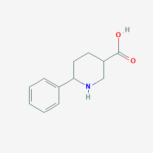 molecular formula C12H15NO2 B3215489 6-Phenylpiperidine-3-carboxylic acid CAS No. 116140-32-0
