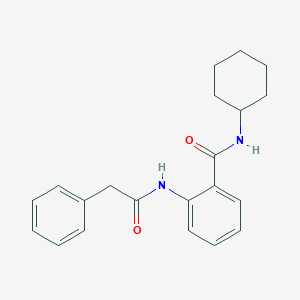 molecular formula C21H24N2O2 B321559 N-cyclohexyl-2-[(phenylacetyl)amino]benzamide 