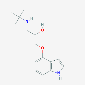 molecular formula C16H24N2O2 B032156 4-(2-Hydroxy-3-tert-butylaminopropoxy)-2-methylindole CAS No. 23869-98-9