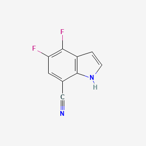 molecular formula C9H4F2N2 B3215767 4,5-difluoro-1H-indole-7-carbonitrile CAS No. 1167055-88-0