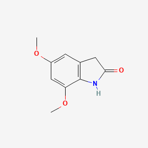molecular formula C10H11NO3 B3215806 5,7-dimethoxy-2,3-dihydro-1H-indol-2-one CAS No. 1167056-27-0