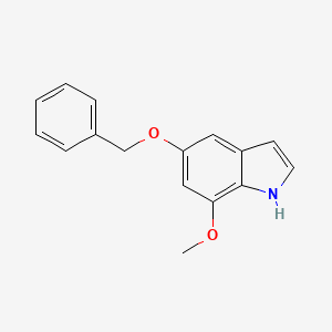 molecular formula C16H15NO2 B3215811 5-(benzyloxy)-7-methoxy-1H-indole CAS No. 1167056-28-1