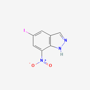 molecular formula C7H4IN3O2 B3215824 5-iodo-7-nitro-1H-indazole CAS No. 1167056-40-7