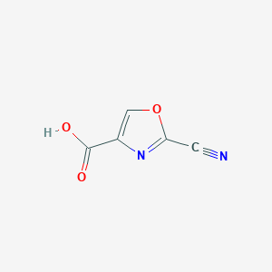 molecular formula C5H2N2O3 B3215852 2-cyano-1,3-oxazole-4-carboxylic acid CAS No. 1167056-75-8