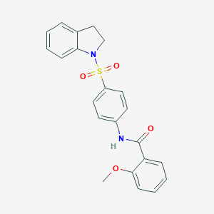 molecular formula C22H20N2O4S B321586 N-[4-(2,3-dihydro-1H-indol-1-ylsulfonyl)phenyl]-2-methoxybenzamide 
