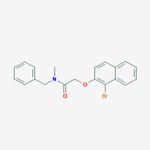 molecular formula C20H18BrNO2 B321601 N-benzyl-2-[(1-bromo-2-naphthyl)oxy]-N-methylacetamide 