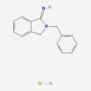 molecular formula C15H15BrN2 B3216112 2-benzyl-2,3-dihydro-1H-isoindol-1-imine hydrobromide CAS No. 1170894-75-3