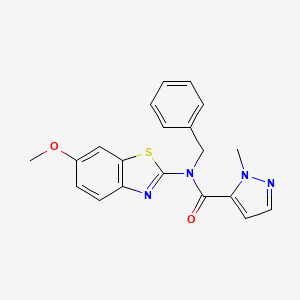 molecular formula C20H18N4O2S B3216116 N-benzyl-N-(6-methoxy-1,3-benzothiazol-2-yl)-1-methyl-1H-pyrazole-5-carboxamide CAS No. 1170909-69-9