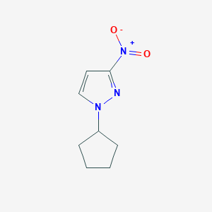 molecular formula C8H11N3O2 B3216129 1-cyclopentyl-3-nitro-1H-pyrazole CAS No. 1170953-36-2