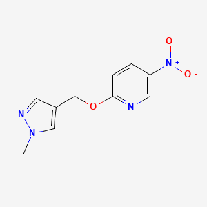 molecular formula C10H10N4O3 B3216274 2-[(1-methyl-1H-pyrazol-4-yl)methoxy]-5-nitropyridine CAS No. 1171422-24-4