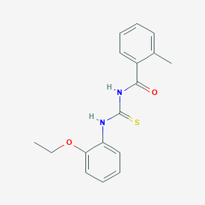molecular formula C17H18N2O2S B321629 N-[(2-ethoxyphenyl)carbamothioyl]-2-methylbenzamide 