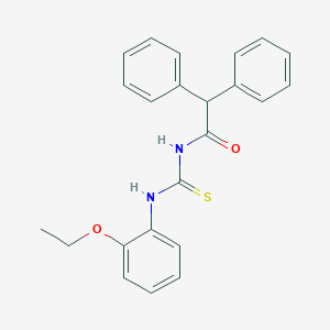 molecular formula C23H22N2O2S B321633 N-[(2-ethoxyphenyl)carbamothioyl]-2,2-diphenylacetamide 