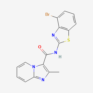 molecular formula C16H11BrN4OS B3216367 N-(4-bromo-1,3-benzothiazol-2-yl)-2-methylimidazo[1,2-a]pyridine-3-carboxamide CAS No. 1171646-06-2