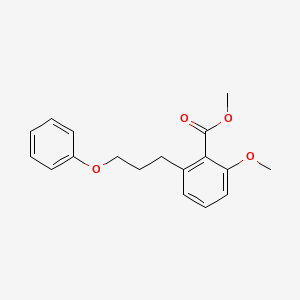 molecular formula C18H20O4 B3216436 methyl 2-methoxy-6-(3-phenoxypropyl)benzoate CAS No. 1171921-65-5