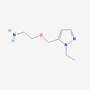 molecular formula C8H15N3O B3216872 2-((1-Ethyl-1H-pyrazol-5-yl)methoxy)ethanamine CAS No. 1173099-44-9