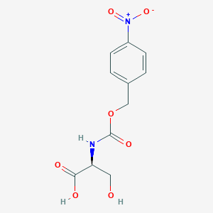 molecular formula C11H12N2O7 B3216914 L-Serine, N-[[(4-nitrophenyl)methoxy]carbonyl]- CAS No. 117336-49-9