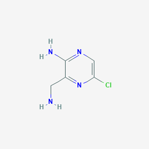 molecular formula C5H7ClN4 B3217045 3-(Aminomethyl)-5-chloropyrazin-2-amine CAS No. 1173998-68-9