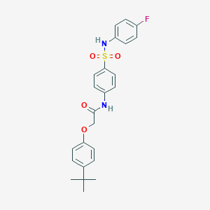 molecular formula C24H25FN2O4S B321705 2-(4-tert-butylphenoxy)-N-[4-[(4-fluorophenyl)sulfamoyl]phenyl]acetamide 