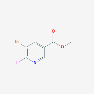 molecular formula C7H5BrINO2 B3217054 Methyl 5-bromo-6-iodonicotinate CAS No. 1174028-21-7