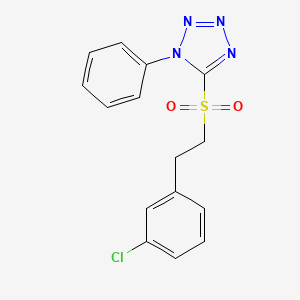 5-((3-Chlorophenethyl)sulfonyl)-1-phenyl-1H-tetrazole