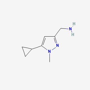1-(5-cyclopropyl-1-methyl-1H-pyrazol-3-yl)methanamine