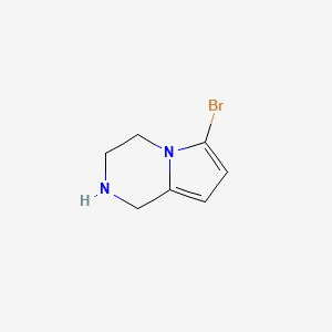 molecular formula C7H9BrN2 B3217102 6-Bromo-1,2,3,4-tetrahydropyrrolo[1,2-a]pyrazine CAS No. 1174645-20-5