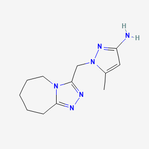 5-methyl-1-(6,7,8,9-tetrahydro-5H-[1,2,4]triazolo[4,3-a]azepin-3-ylmethyl)-1H-pyrazol-3-amine