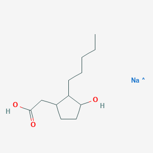 Cyclopentaneacetic acid, 3-hydroxy-2-pentyl-, sodium salt (1:1)