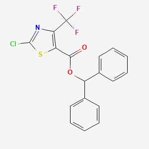 molecular formula C18H11ClF3NO2S B3217137 Benzhydryl 2-chloro-4-(trifluoromethyl)thiazole-5-carboxylate CAS No. 117545-95-6