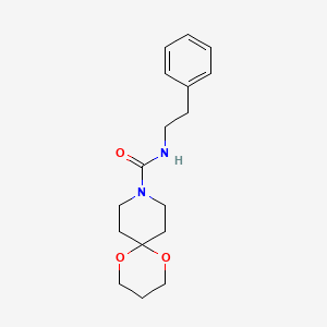 molecular formula C17H24N2O3 B3217252 N-(2-phenylethyl)-1,5-dioxa-9-azaspiro[5.5]undecane-9-carboxamide CAS No. 1177130-45-8