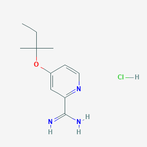 B3217480 4-(Tert-pentyloxy)picolinimidamide hydrochloride CAS No. 1179360-81-6