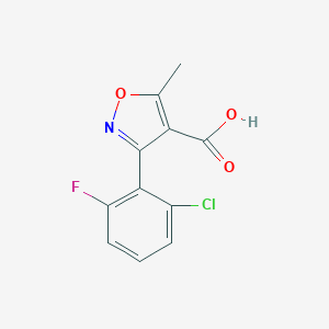 molecular formula C11H7ClFNO3 B032176 3-(2-Chloro-6-fluorophenyl)-5-methylisoxazole-4-carboxylic acid CAS No. 3919-74-2