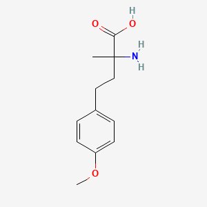 molecular formula C12H17NO3 B3217627 2-Amino-4-(4-methoxyphenyl)-2-methylbutanoic acid CAS No. 1182826-16-9