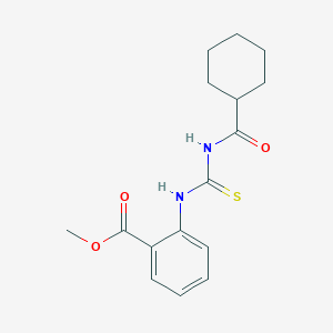 molecular formula C16H20N2O3S B321764 methyl 2-({[(cyclohexylcarbonyl)amino]carbothioyl}amino)benzoate 
