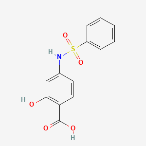 molecular formula C13H11NO5S B3217656 2-hydroxy-4-(phenylsulfonamido)benzoic acid CAS No. 1183229-23-3
