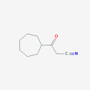 molecular formula C10H15NO B3217719 3-Cycloheptyl-3-oxopropanenitrile CAS No. 118431-90-6