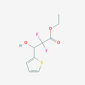 molecular formula C9H10F2O3S B3217738 Ethyl 2,2-difluoro-3-hydroxy-3-(thiophen-2-YL)propanoate CAS No. 118460-42-7