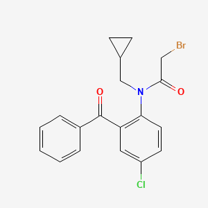 molecular formula C19H17BrClNO2 B3217745 N-(2-Benzoyl-4-chlorophenyl)-2-bromo-N-(cyclopropylmethyl)-acetamide CAS No. 1184768-58-8