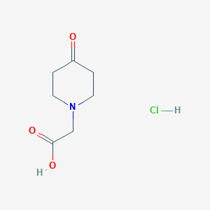 molecular formula C7H12ClNO3 B3217841 (4-Oxo-piperidin-1-YL)-acetic acid hydrochloride CAS No. 1185300-59-7