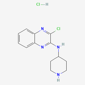 molecular formula C13H16Cl2N4 B3217860 (3-Chloro-quinoxalin-2-yl)-piperidin-4-yl-amine hydrochloride CAS No. 1185307-64-5