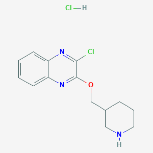 2-Chloro-3-(piperidin-3-ylmethoxy)quinoxaline hydrochloride
