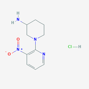 1-(3-Nitro-2-pyridyl)-3-piperidylamine, chloride